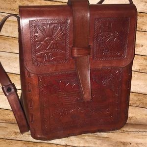 All leather cross body NWOT